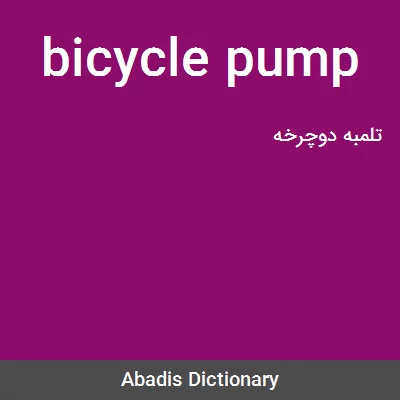 معنی bicycle pump